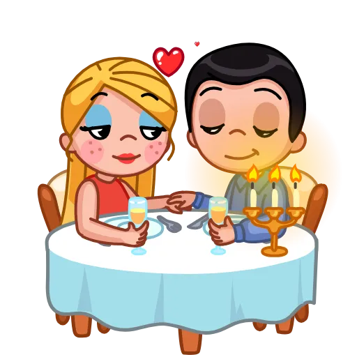 🍻 Стикер «Lover couple» для Telegram