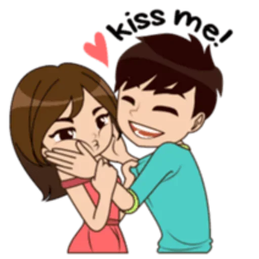 😘 Стикер «Lover Couple» для Telegram