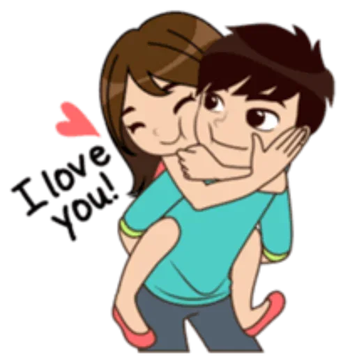 ❤️ Стикер «Lover Couple» для Telegram