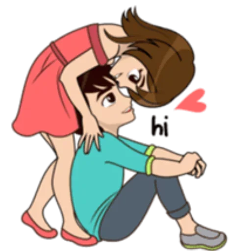 👩‍❤️‍💋‍👨 Стикер «Lover Couple» для Telegram