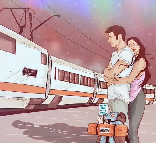 🚉 Стикер «отношения» для Telegram