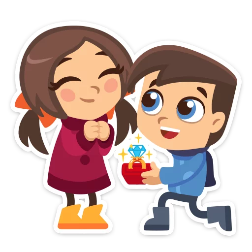 💖 Стикер «Влюблённые» для Telegram