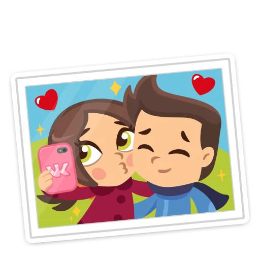 💖 Стикер «Влюблённые» для Telegram