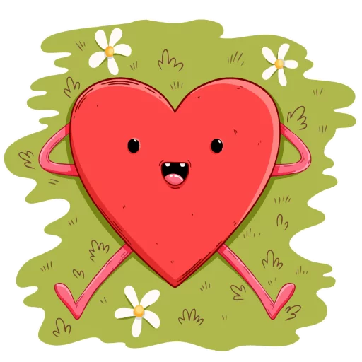 ❤ Стикер «Loving heart» для Telegram