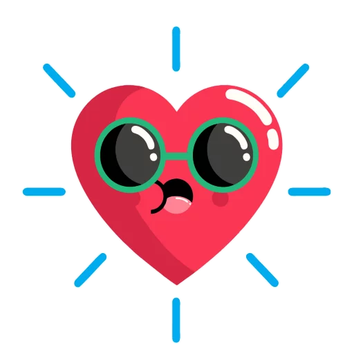 ❤ Стикер «Loving heart» для Telegram