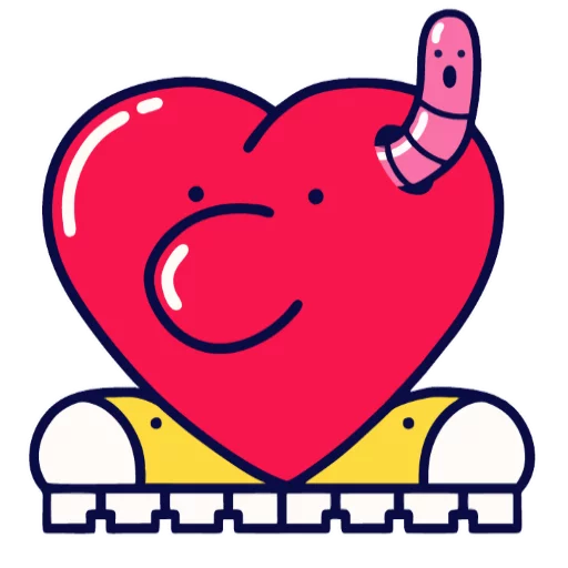 ❤ Стикер «Loving heart» для Telegram