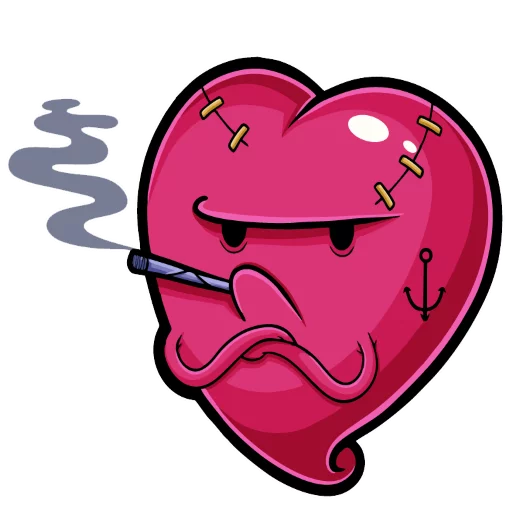 ❤ Стикер «Loving heart» для Telegram