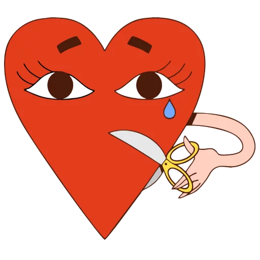 ❤ Стикер «Loving heart» для Telegram