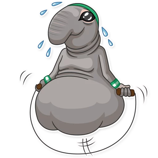 🏃 Стикер «Homunculus Loxodontus» для Telegram