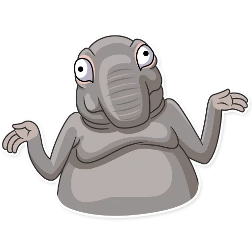 🤷 Стикер «Homunculus Loxodontus» для Telegram