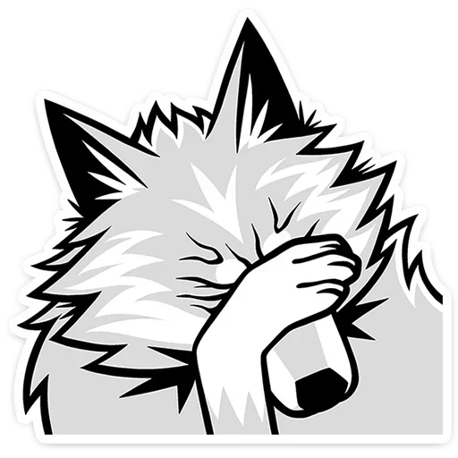 😐 Стикер «Волчара» для Telegram