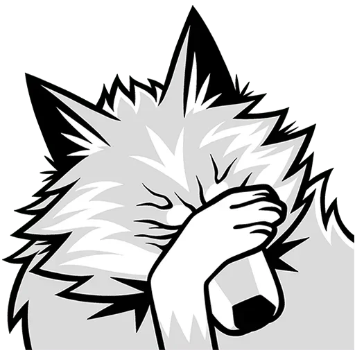 😐 Стикер «Волчара Без Текста» для Telegram