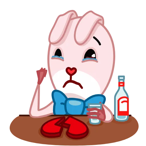 😰 Стикер «Bowtie Bunny» для Telegram