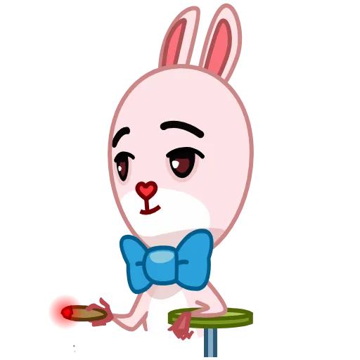 😉 Стикер «Bowtie Bunny» для Telegram