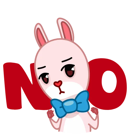 🙅‍♂️ Стикер «Bowtie Bunny» для Telegram