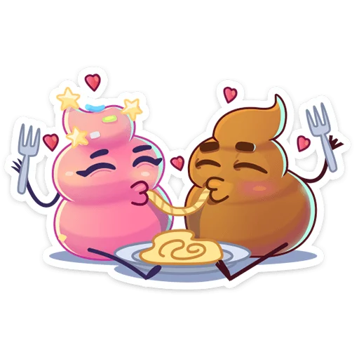 🍝 Стикер «Какая любовь!» для Telegram