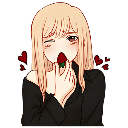🍓 Стикер «Любовь в воздухе» для Telegram