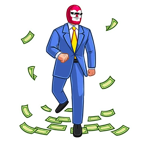 💰 Стикер «Лучадор Бобо» для Telegram