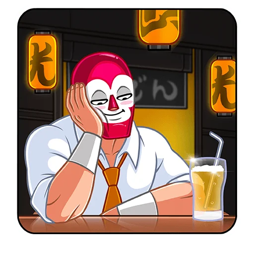 🍺 Стикер «Лучадор Бобо» для Telegram