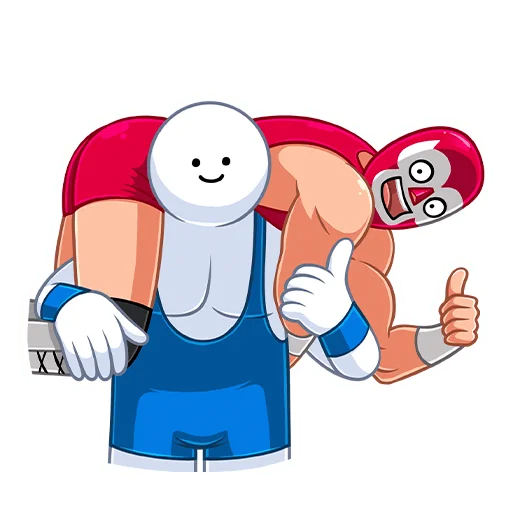 👍 Стикер «Лучадор Бобо» для Telegram