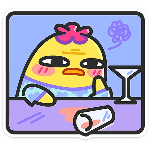 😖 Стикер «Утя-путя» для Telegram