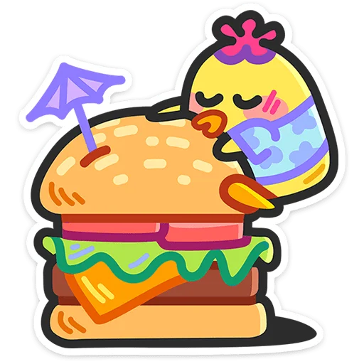 🍔 Стикер «Утя-путя» для Telegram