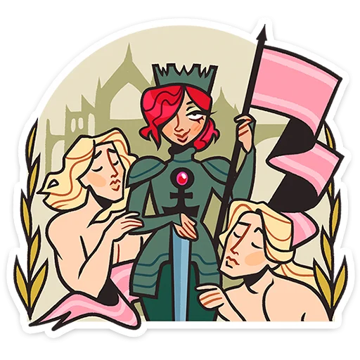 🤴 Стикер «Королева Людовика» для Telegram