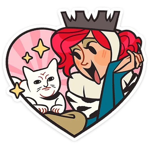 ❤ Стикер «Королева Людовика» для Telegram