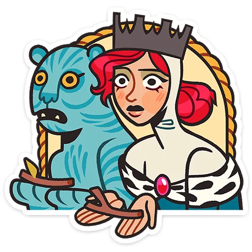 🤨 Стикер «Королева Людовика» для Telegram