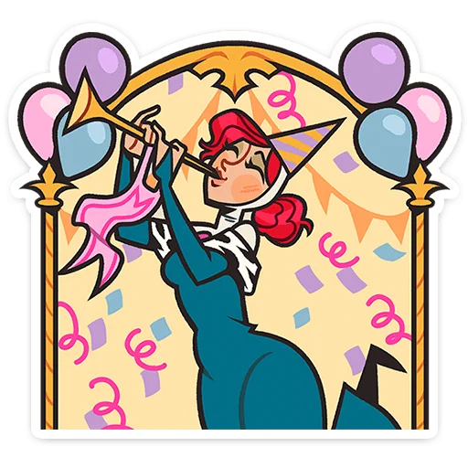 🥳 Стикер «Королева Людовика» для Telegram