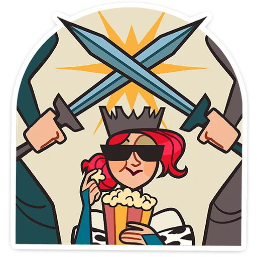 🍿 Стикер «Королева Людовика» для Telegram