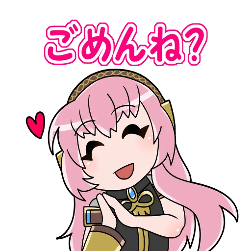 😘 Стикер «Megurine Luka» для Telegram