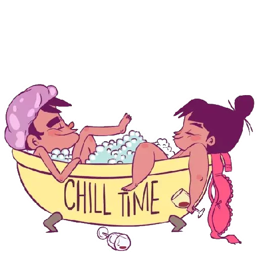 🛀 Стикер «Lulu and Jazz» для Telegram