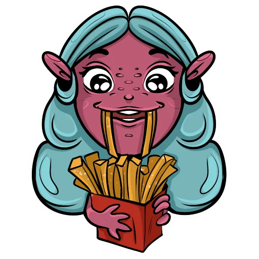 🍟 Стикер «Лу» для Telegram