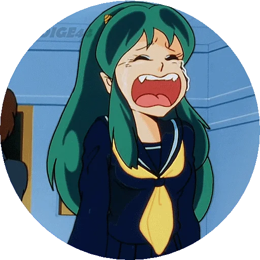 😩 Стикер «URUSEI YATSURA LAMU&; LUM PHOTO-CIRCLE» для Telegram