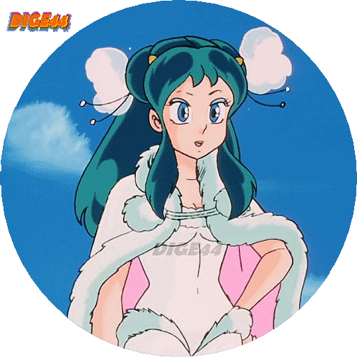 👸 Стикер «URUSEI YATSURA LAMU&; LUM PHOTO-CIRCLE» для Telegram