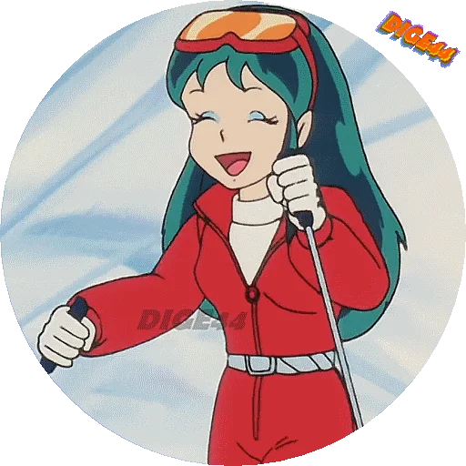 ⛷ Стикер «URUSEI YATSURA LAMU&; LUM PHOTO-CIRCLE» для Telegram