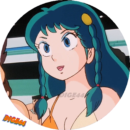 😄 Стикер «URUSEI YATSURA LAMU&; LUM PHOTO-CIRCLE» для Telegram
