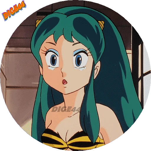 🥺 Стикер «URUSEI YATSURA LAMU&; LUM PHOTO-CIRCLE» для Telegram