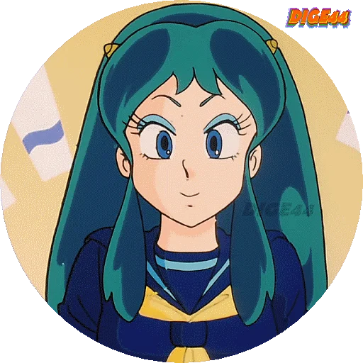 🙃 Стикер «URUSEI YATSURA LAMU&; LUM PHOTO-CIRCLE» для Telegram
