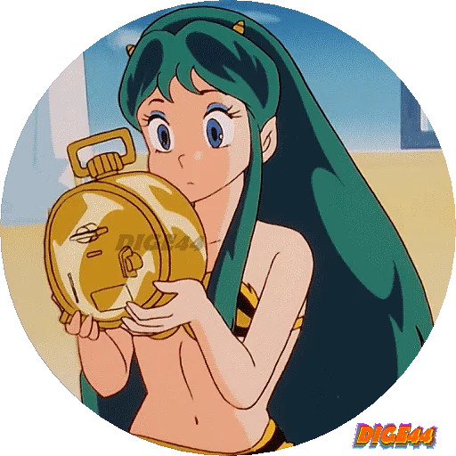 ⏰ Стикер «URUSEI YATSURA LAMU&; LUM PHOTO-CIRCLE» для Telegram