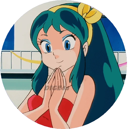 🆒 Стикер «URUSEI YATSURA LAMU&; LUM PHOTO-CIRCLE» для Telegram