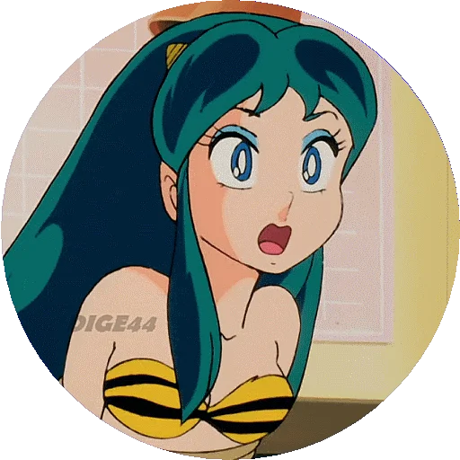 😲 Стикер «URUSEI YATSURA LAMU&; LUM PHOTO-CIRCLE» для Telegram