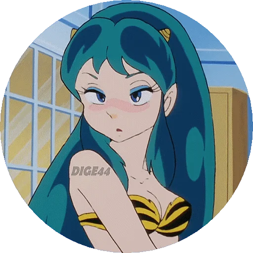 ☺️ Стикер «URUSEI YATSURA LAMU&; LUM PHOTO-CIRCLE» для Telegram