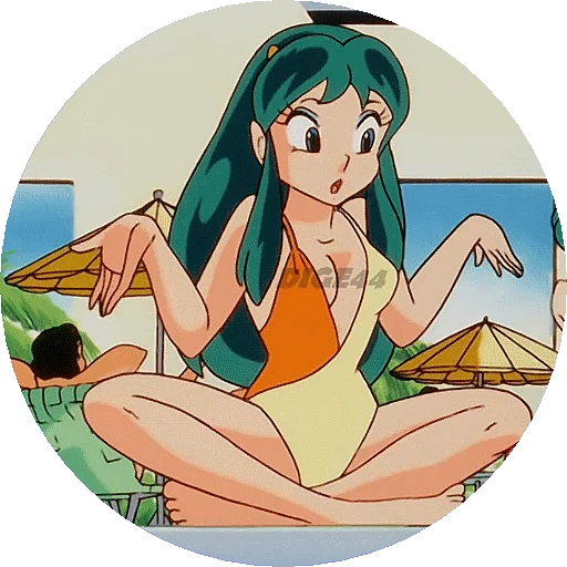 😯 Стикер «URUSEI YATSURA LAMU&; LUM PHOTO-CIRCLE» для Telegram