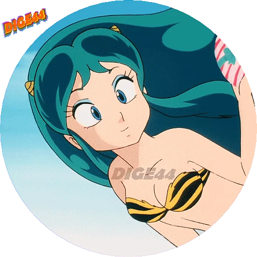 😙 Стикер «URUSEI YATSURA LAMU&; LUM PHOTO-CIRCLE» для Telegram