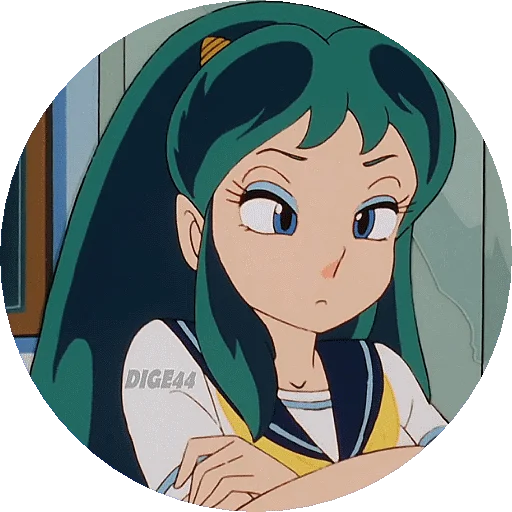 😒 Стикер «URUSEI YATSURA LAMU&; LUM PHOTO-CIRCLE» для Telegram