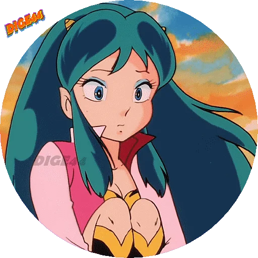 😌 Стикер «URUSEI YATSURA LAMU&; LUM PHOTO-CIRCLE» для Telegram