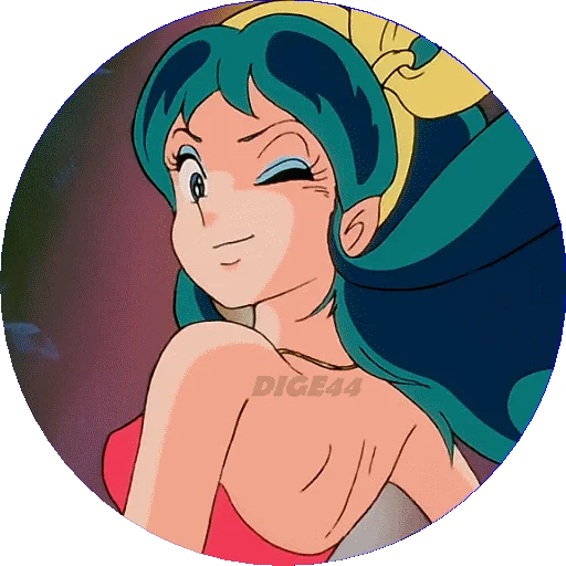 😗 Стикер «URUSEI YATSURA LAMU&; LUM PHOTO-CIRCLE» для Telegram