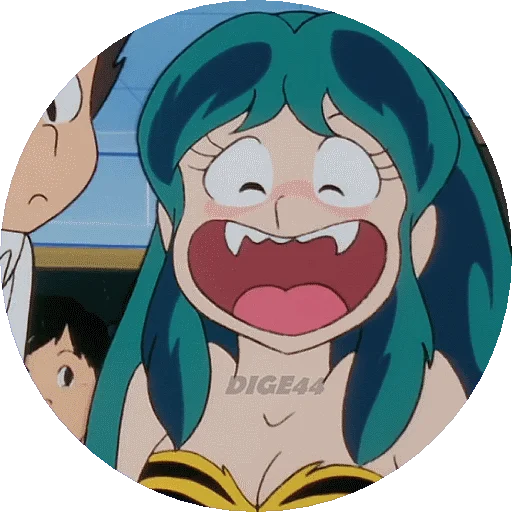 🤣 Стикер «URUSEI YATSURA LAMU&; LUM PHOTO-CIRCLE» для Telegram